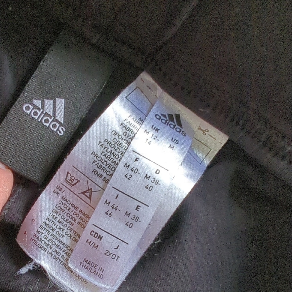 Adidas Black Performance "Biker" Shorts Size Medium - Picture 6 of 7